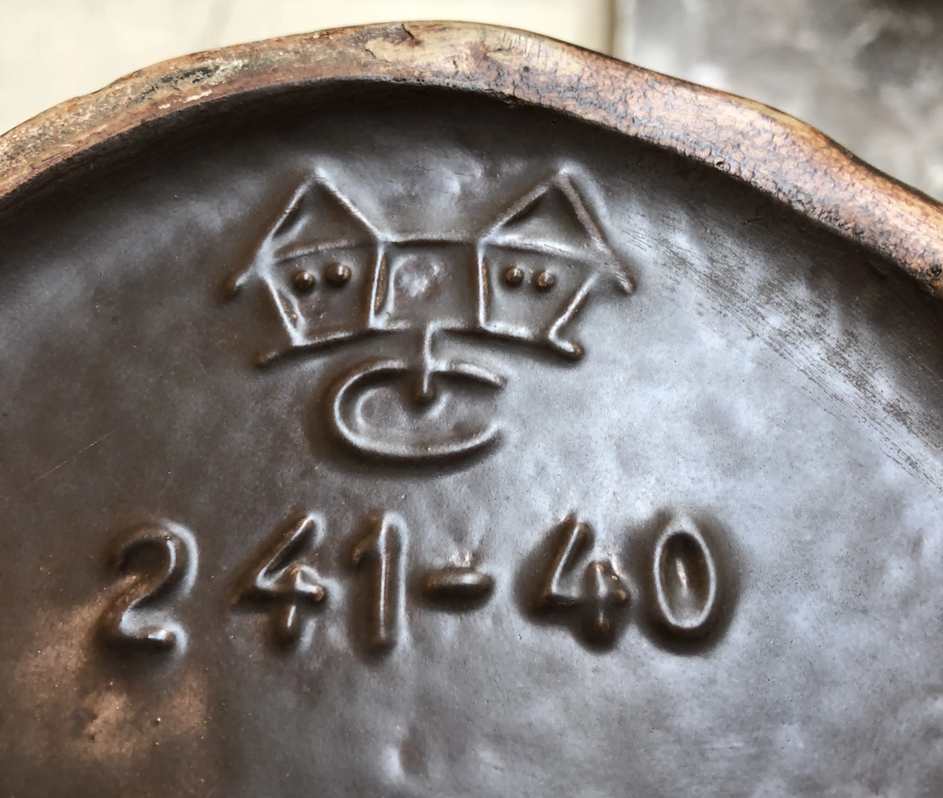 Antique with inscription and serial number 241-40