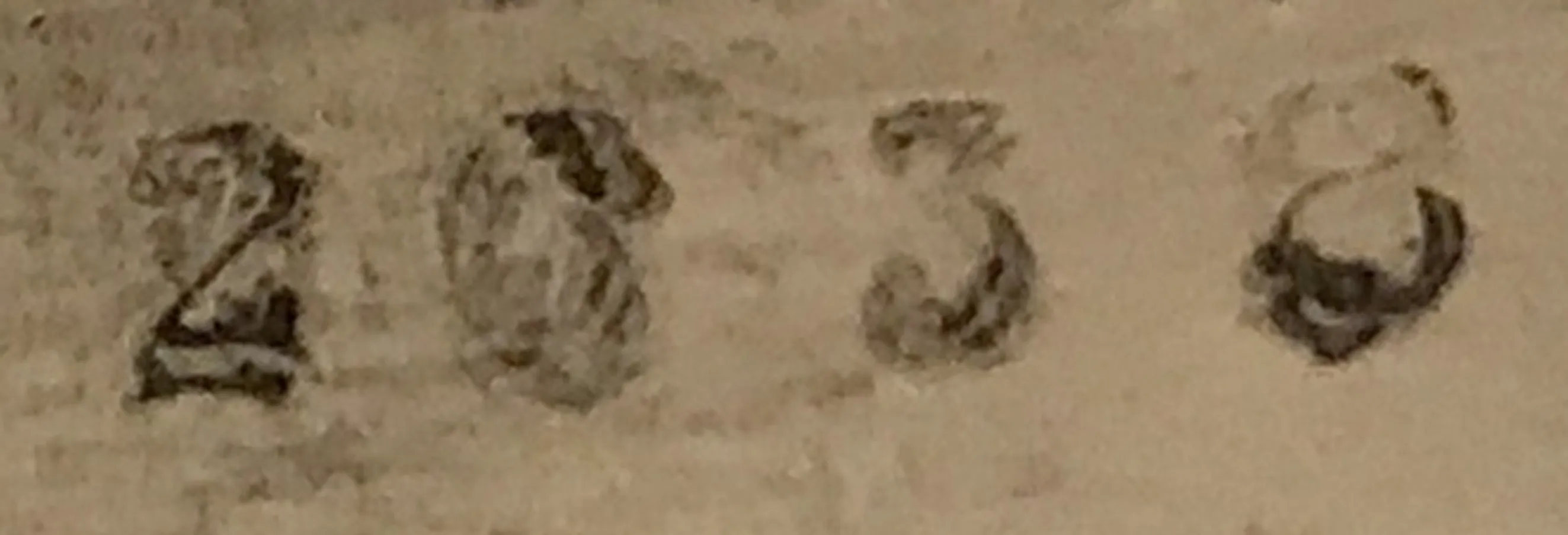 antique with visible serial number 2638