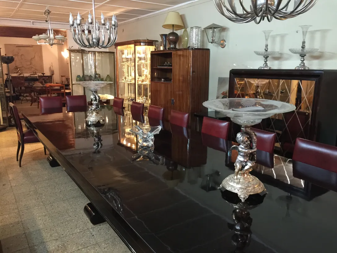 antique bookcase in an elegant setting with classic decor