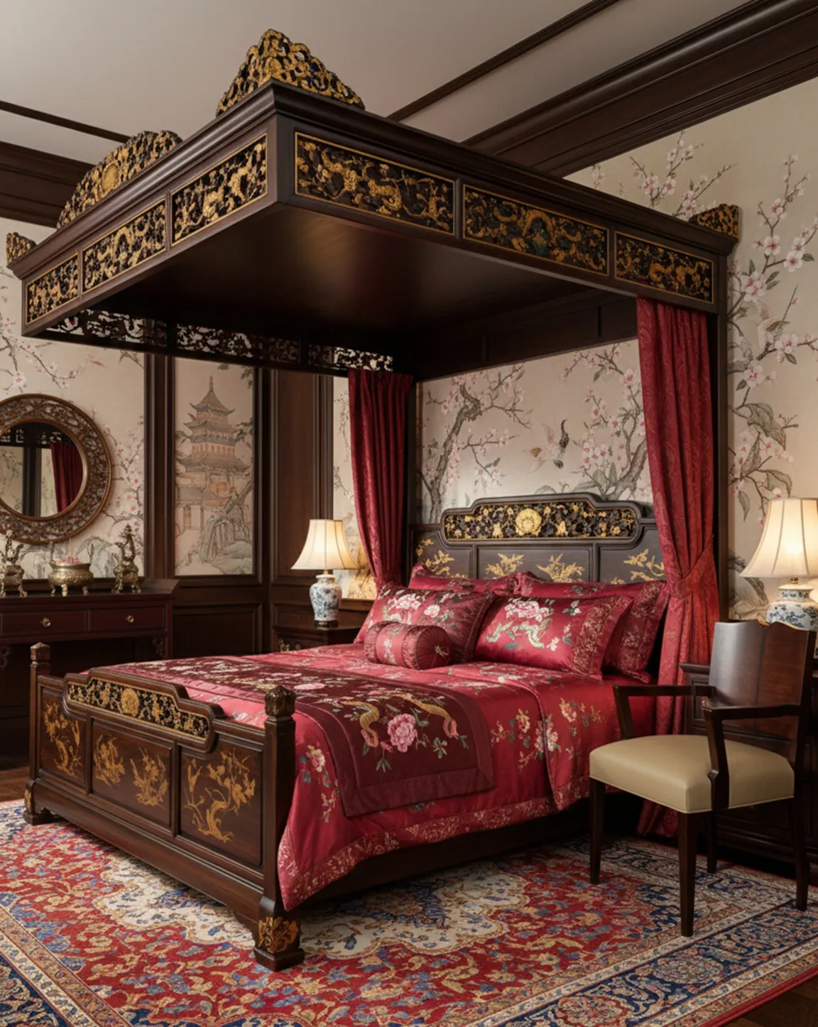 Poltrona antica con design Art Deco in un ambiente elegante