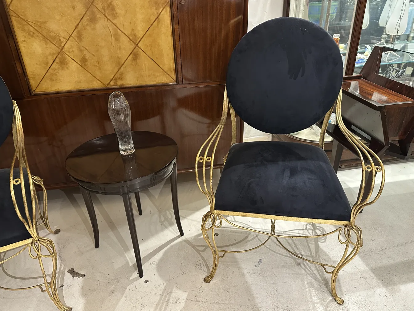 elegante vidro antigo assinado por tapio wirkkala em forma estilizada