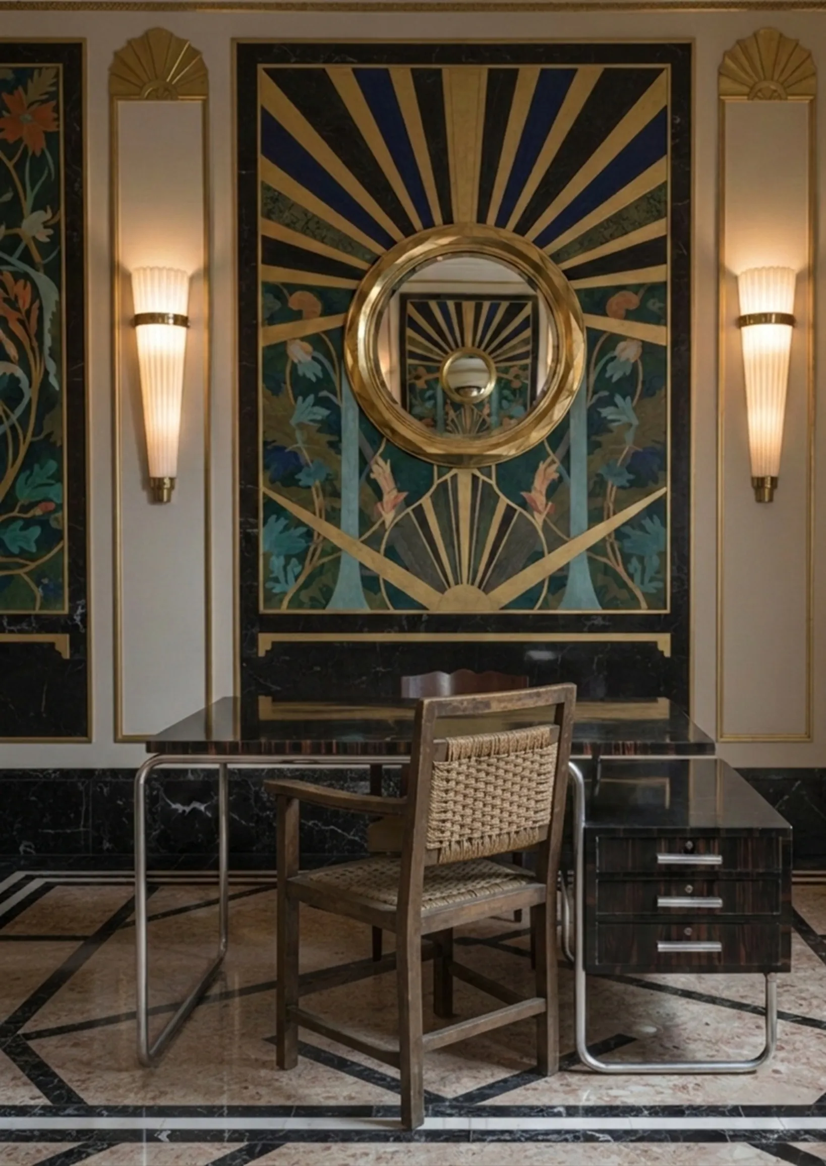 Antique comfortable armchair in an elegant setting