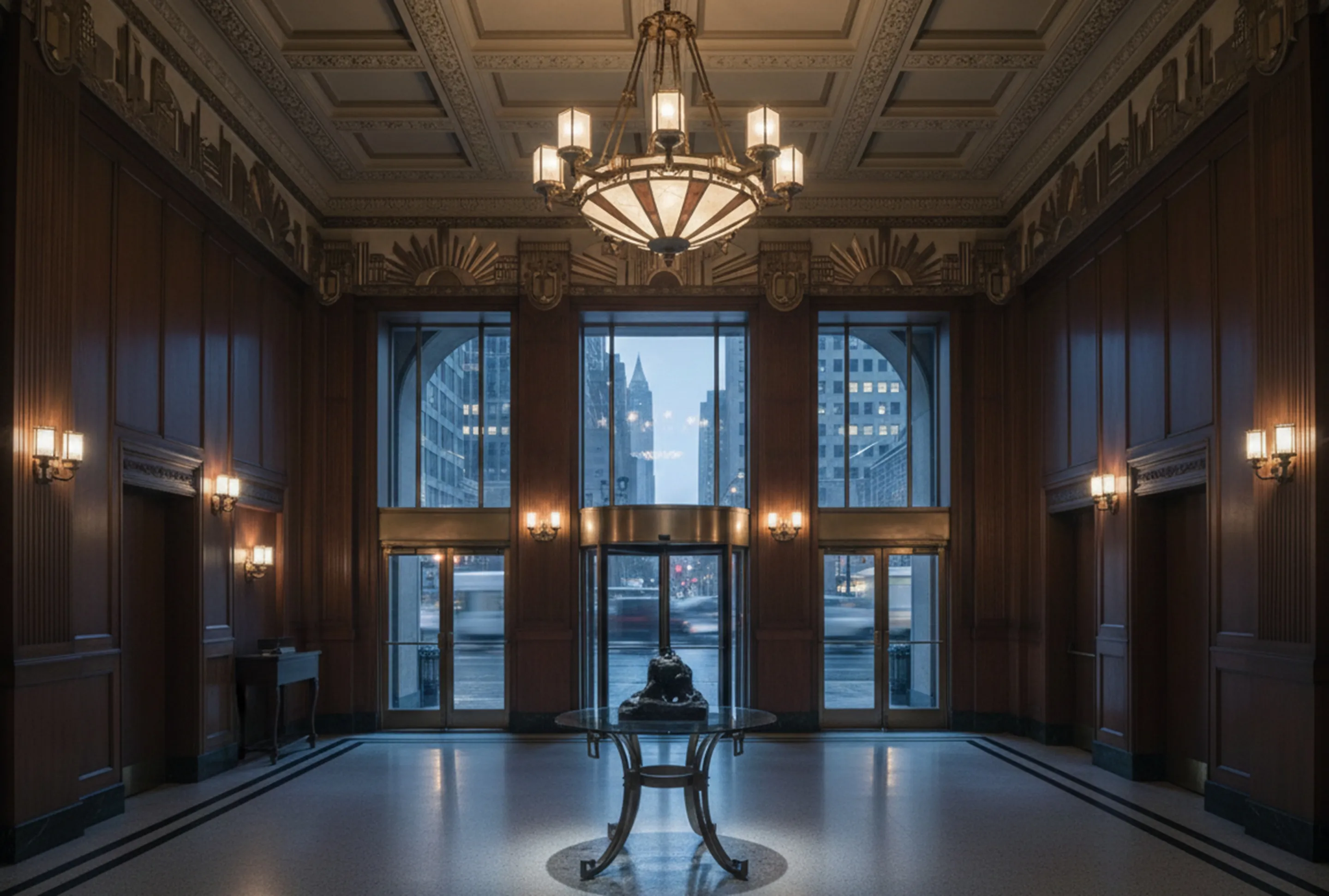 Antique dining table for 6 people in a stylish setting