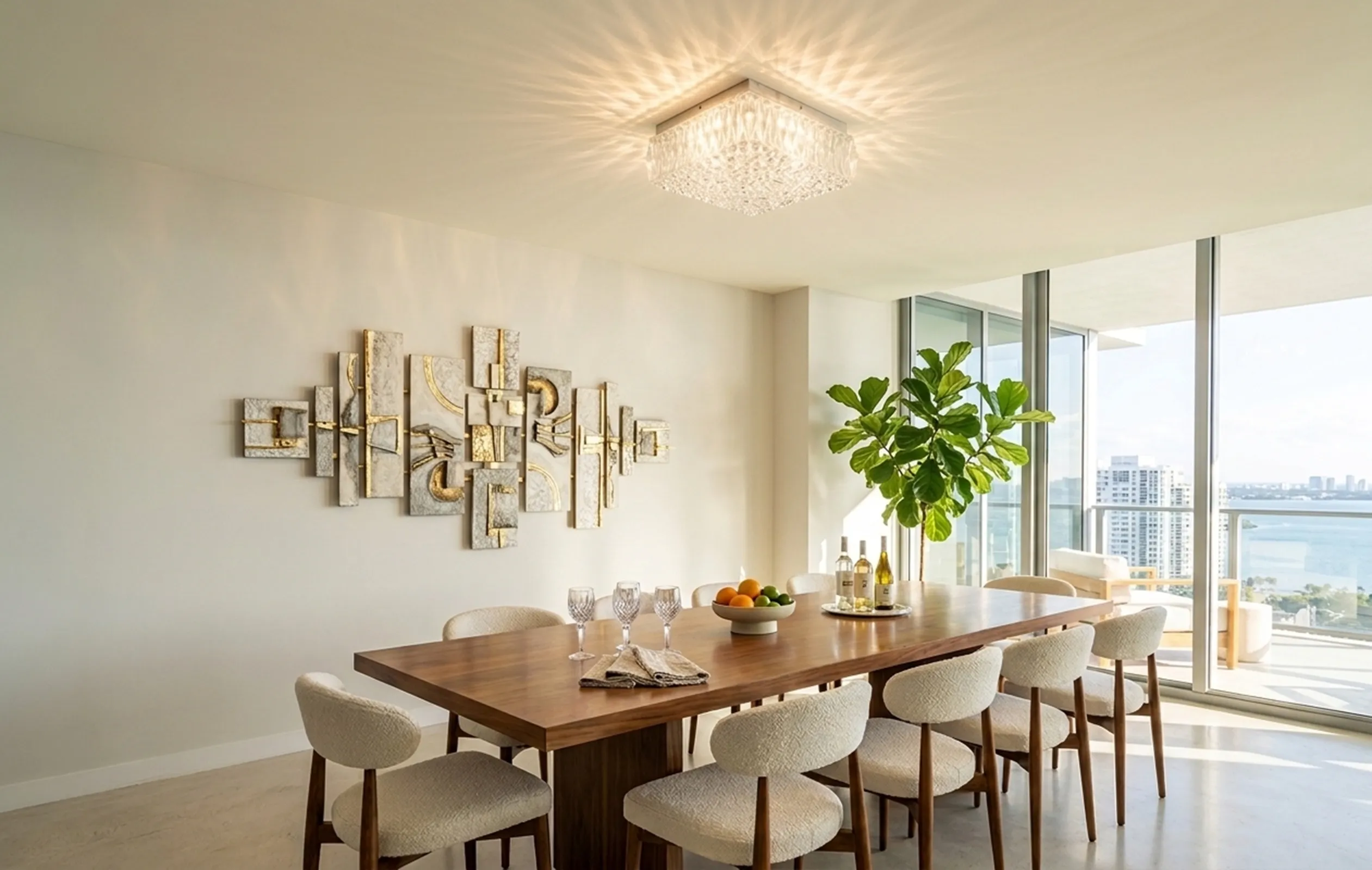 elegant antique ceiling light in modern living space