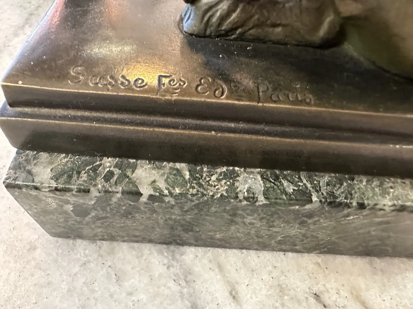 Antique bookends in an elegant and classic setting, decorative.