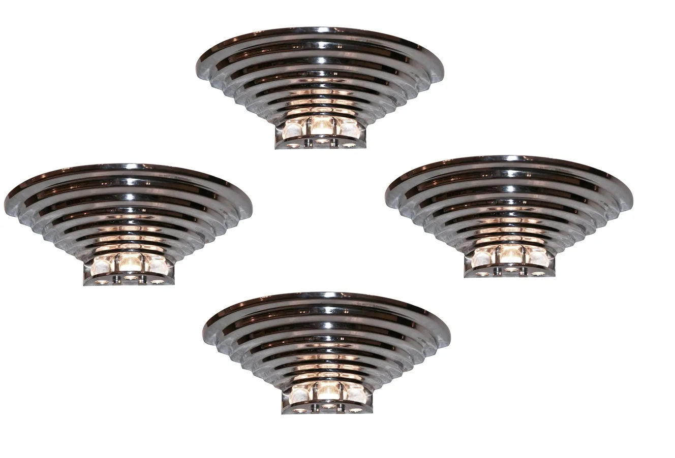 Pair of antique sconces with a modern elegant design.