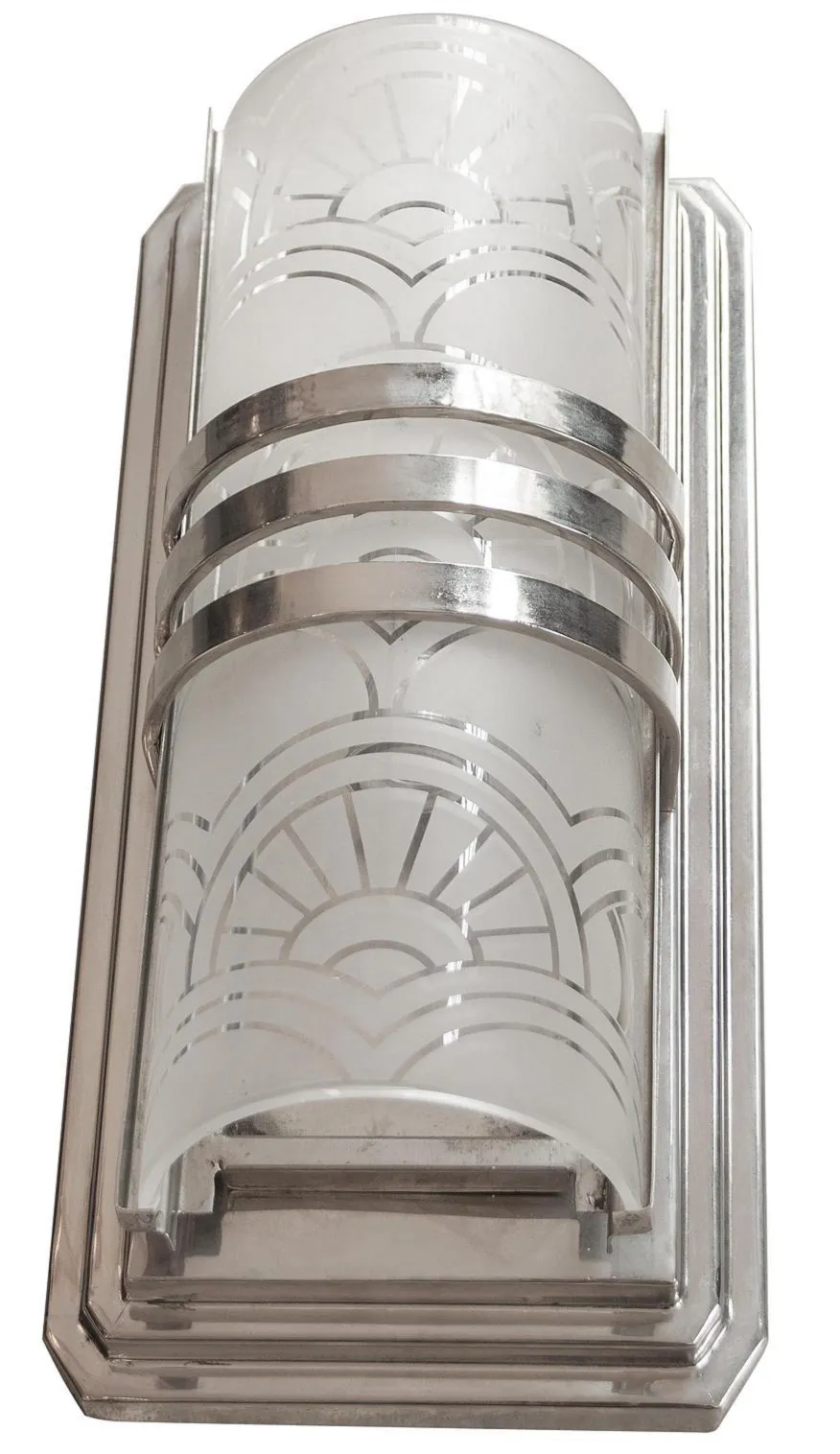 Antique pair of sconces with classic design, elegant and sleek in decorative setting.