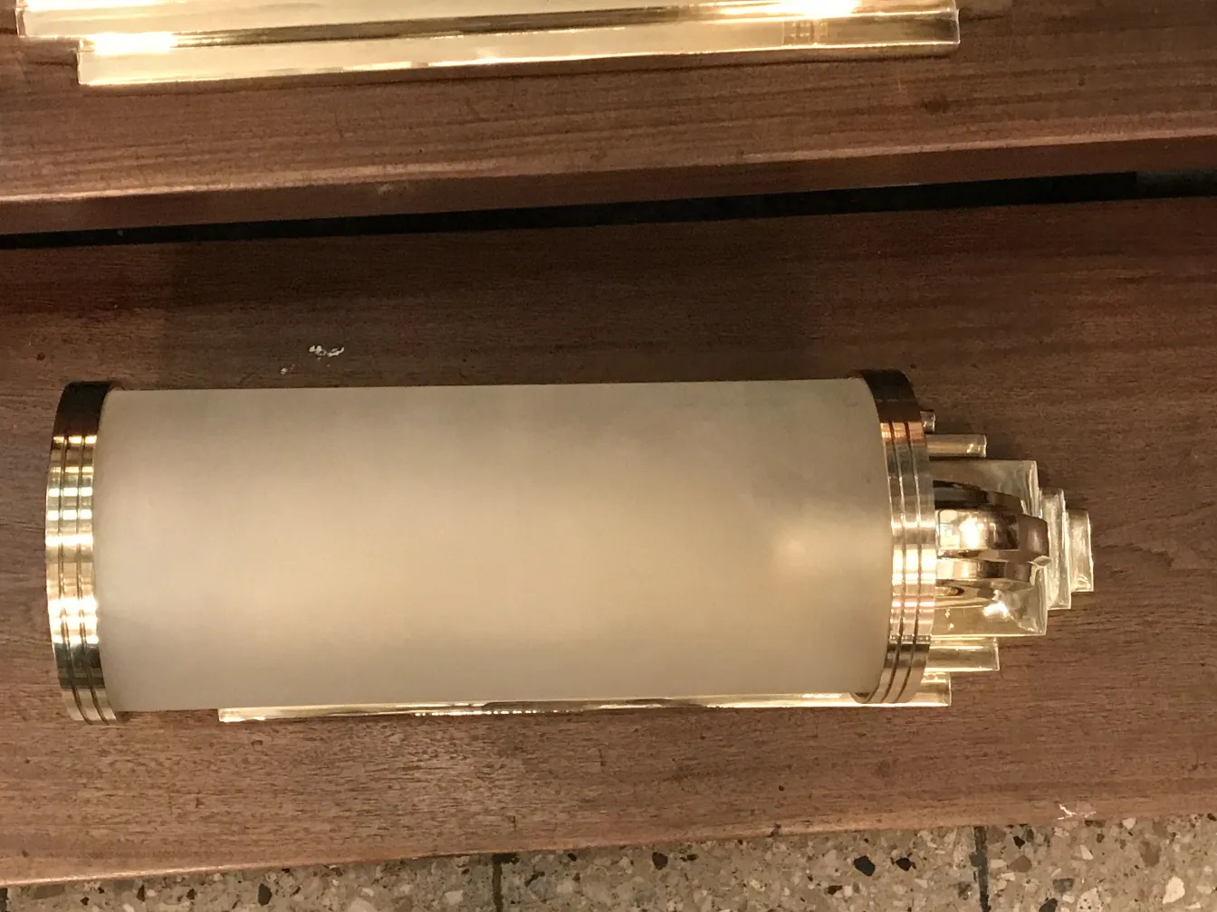 Pair of antique sconces with elegant and subtle shape