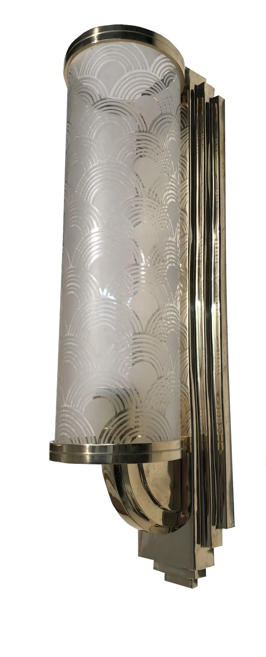 Pair of antique sconces with distinctive elegant design, enhancing the overall ambiance.