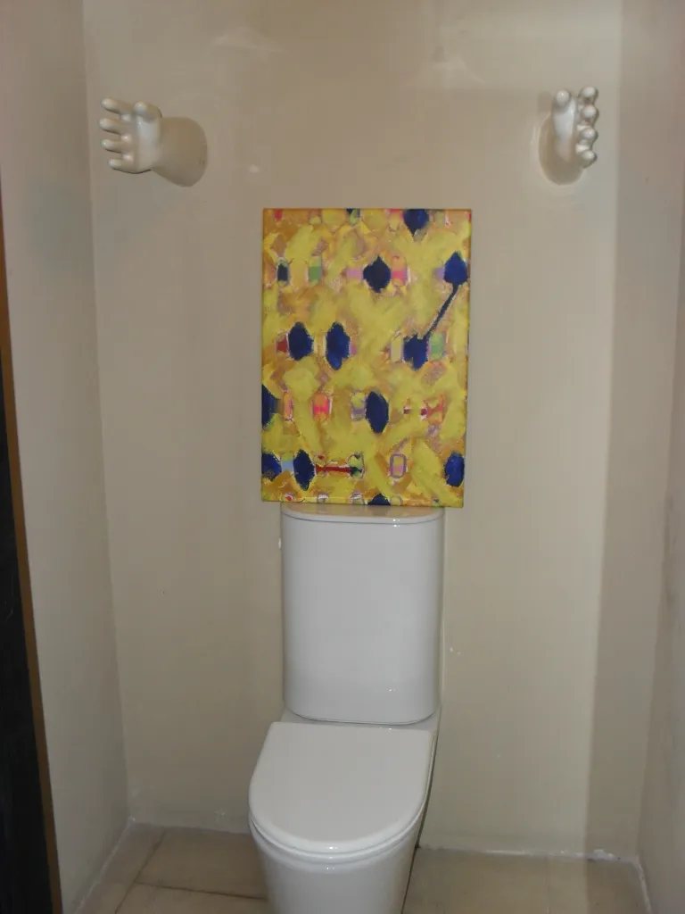 decorative antique ceramic in modern setting with painting