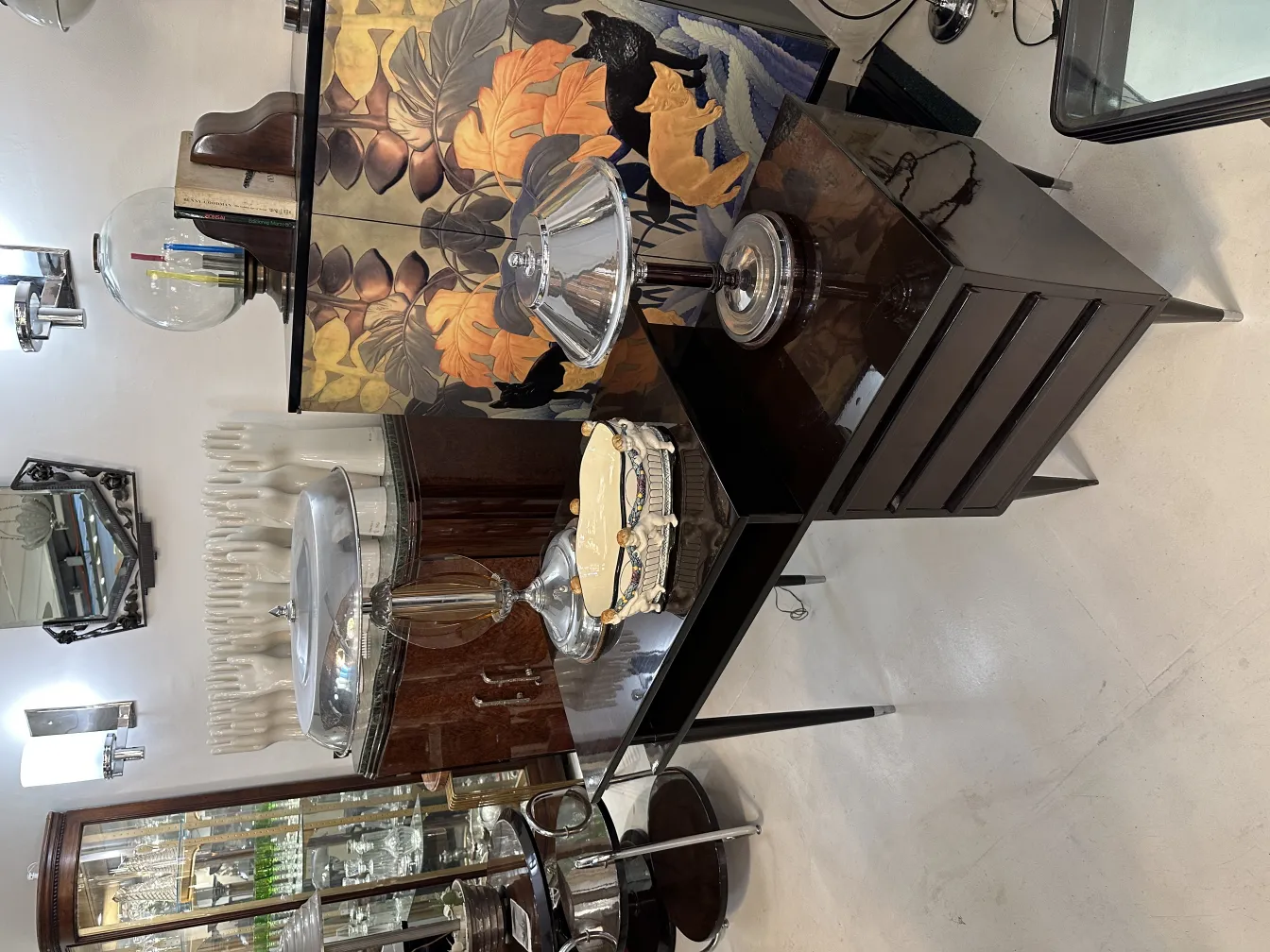 Antique decorative ceramic with colorful details and elegant shapes, part of a collection.