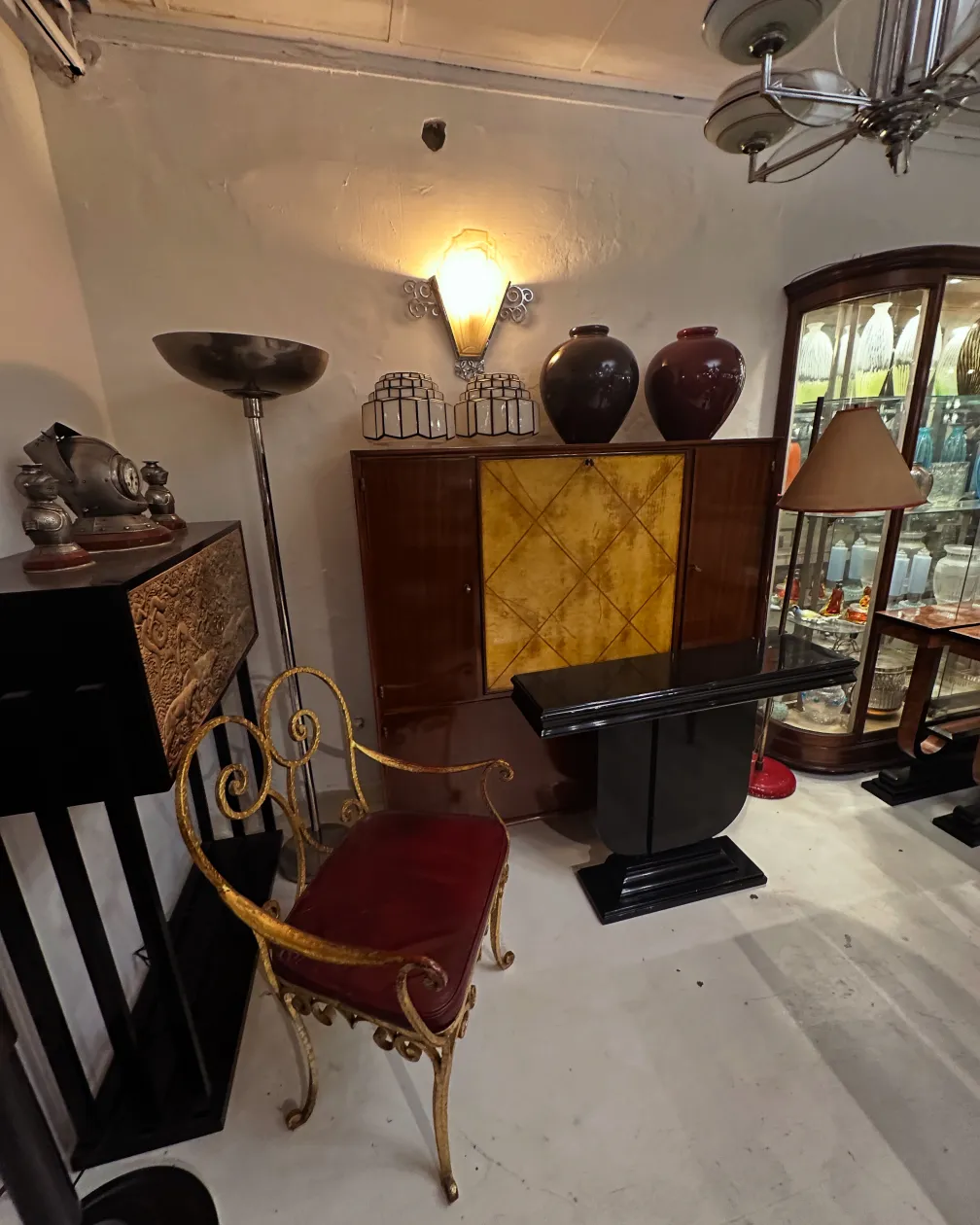 Antique decorative ceramic with classic design in an elegant setting.