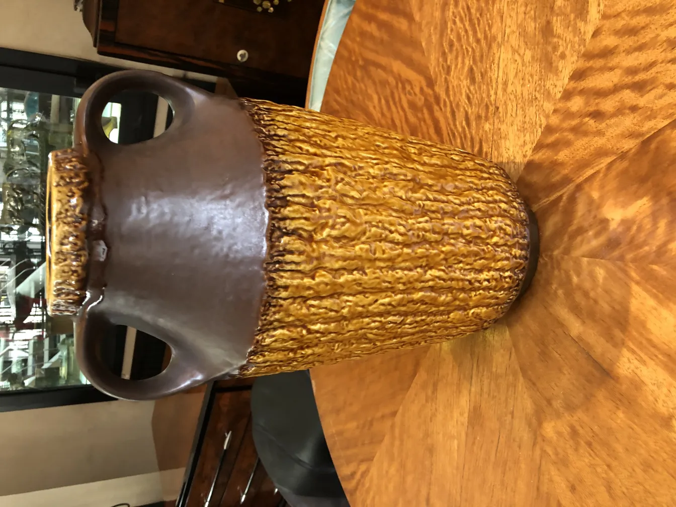 Antique decorative ceramic with unique texture and shape.