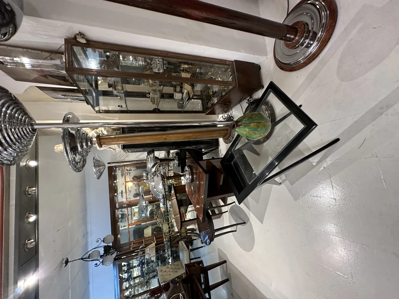 Antique ceramic in green with a unique design.