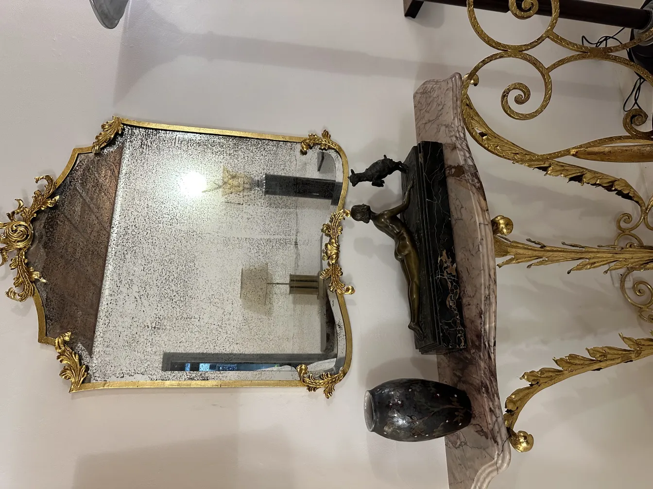 Antique decorative ceramic in an elegant setting.