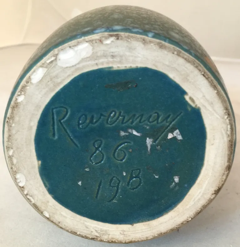 Antique ceramic Revermay showing visible details