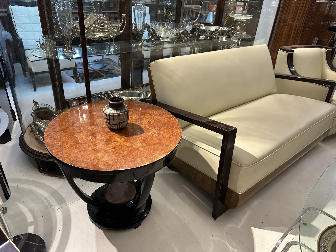 Antique decorative ceramic in an elegant setting.