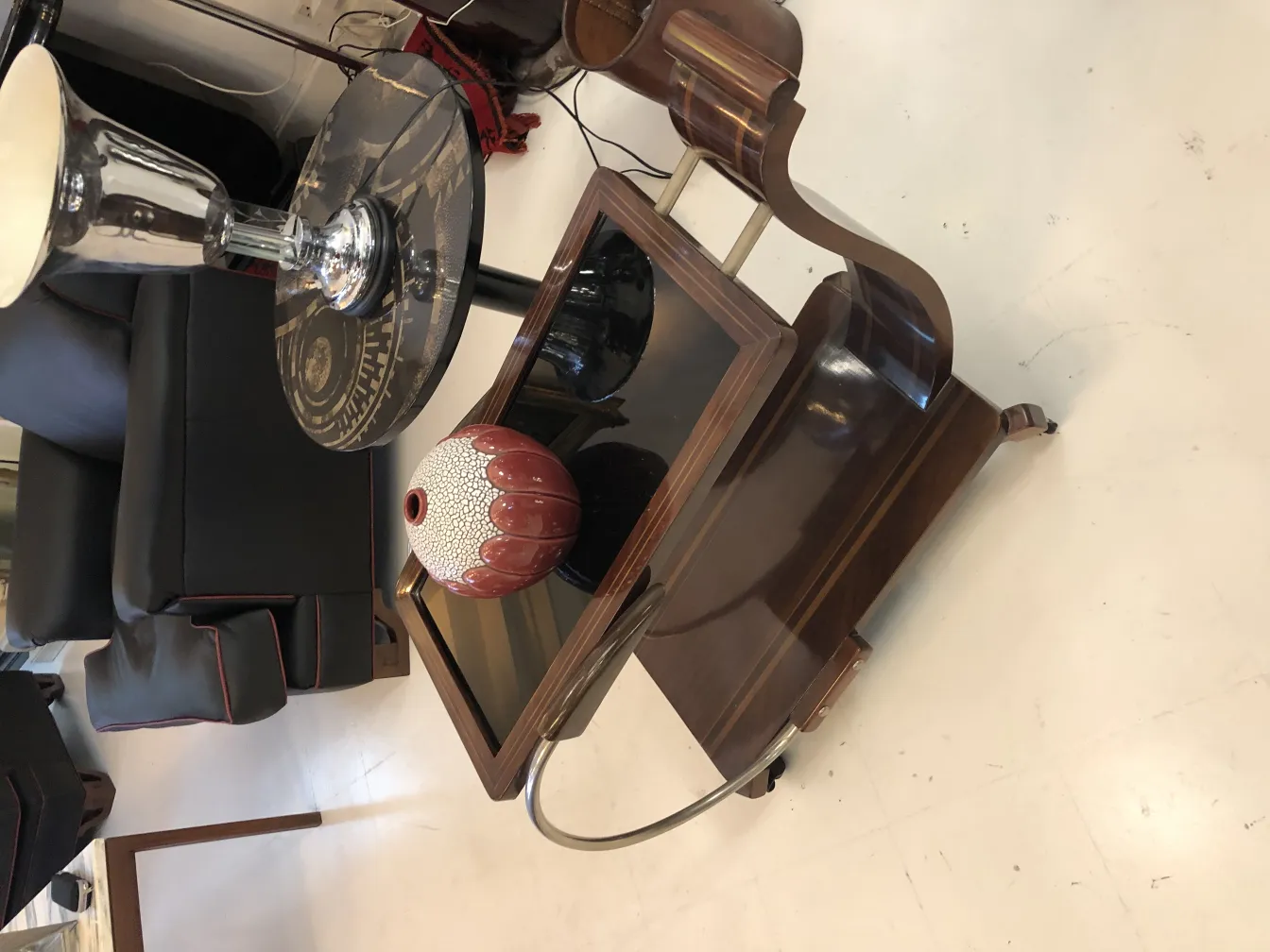 Antique ceramic vase with decorative texture