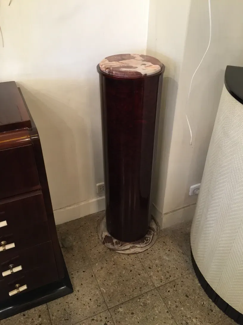 antique column with decorative details on top