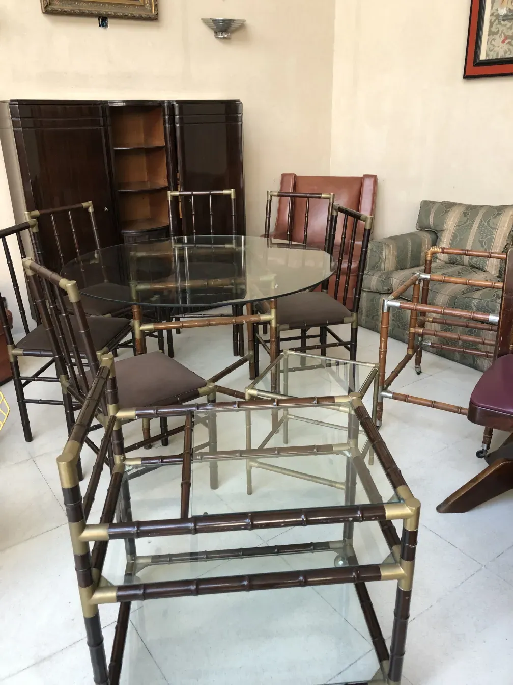 antique cocktail trolley with classic decorative details