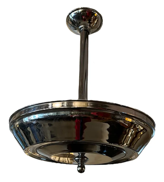 Antique hanging lamp with a shiny and elegant design.