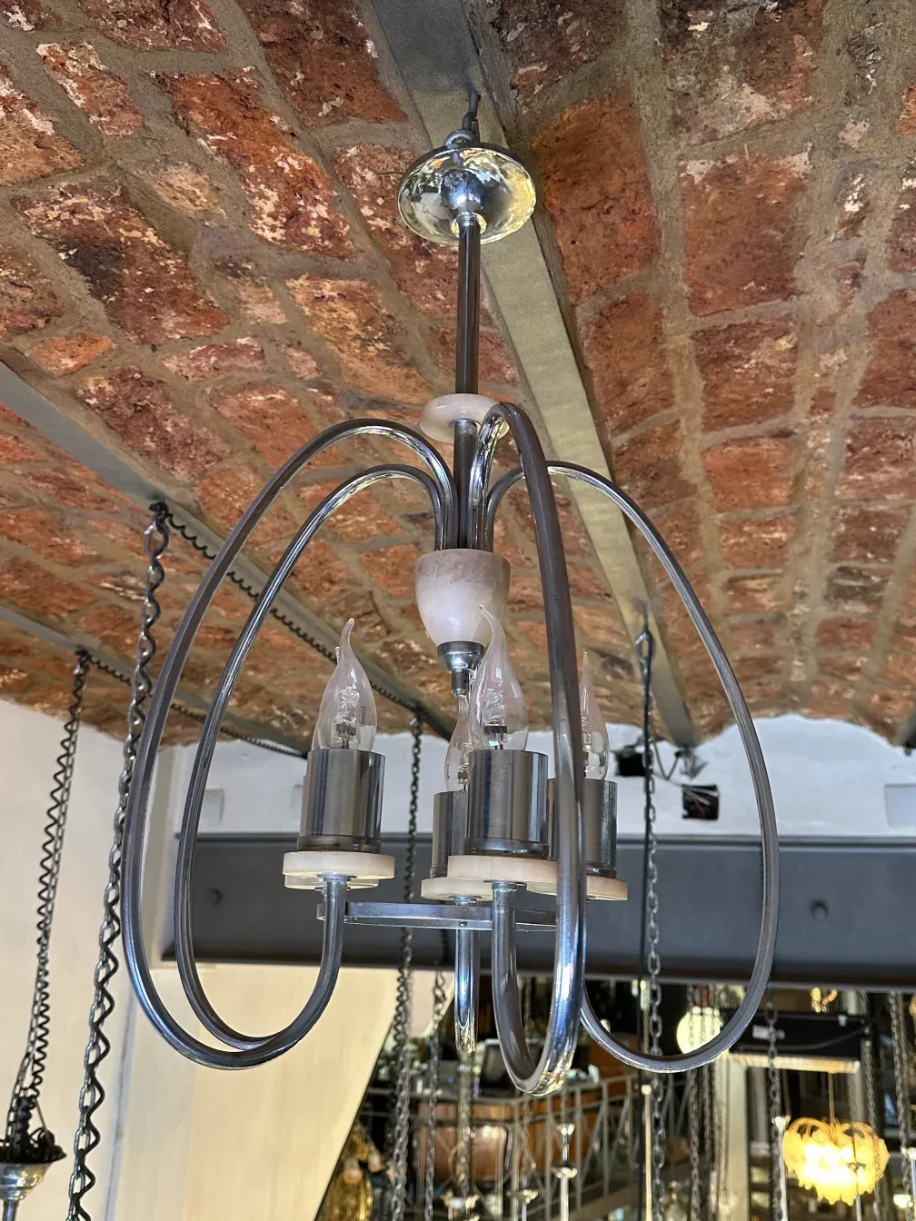 Antique hanging lamp with classic design in cozy setting