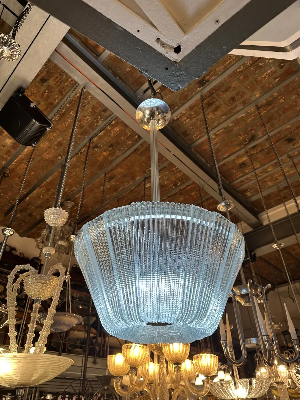 elegant hanging lamp with antique design and bright light, cozy atmosphere