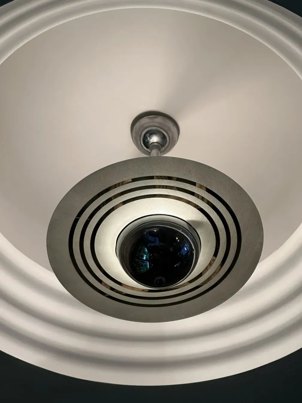 Antique hanging lamp with a modern design in a warm setting