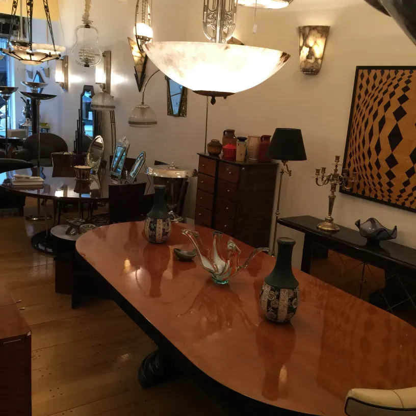 Antique hanging lamp in a stylish decor environment