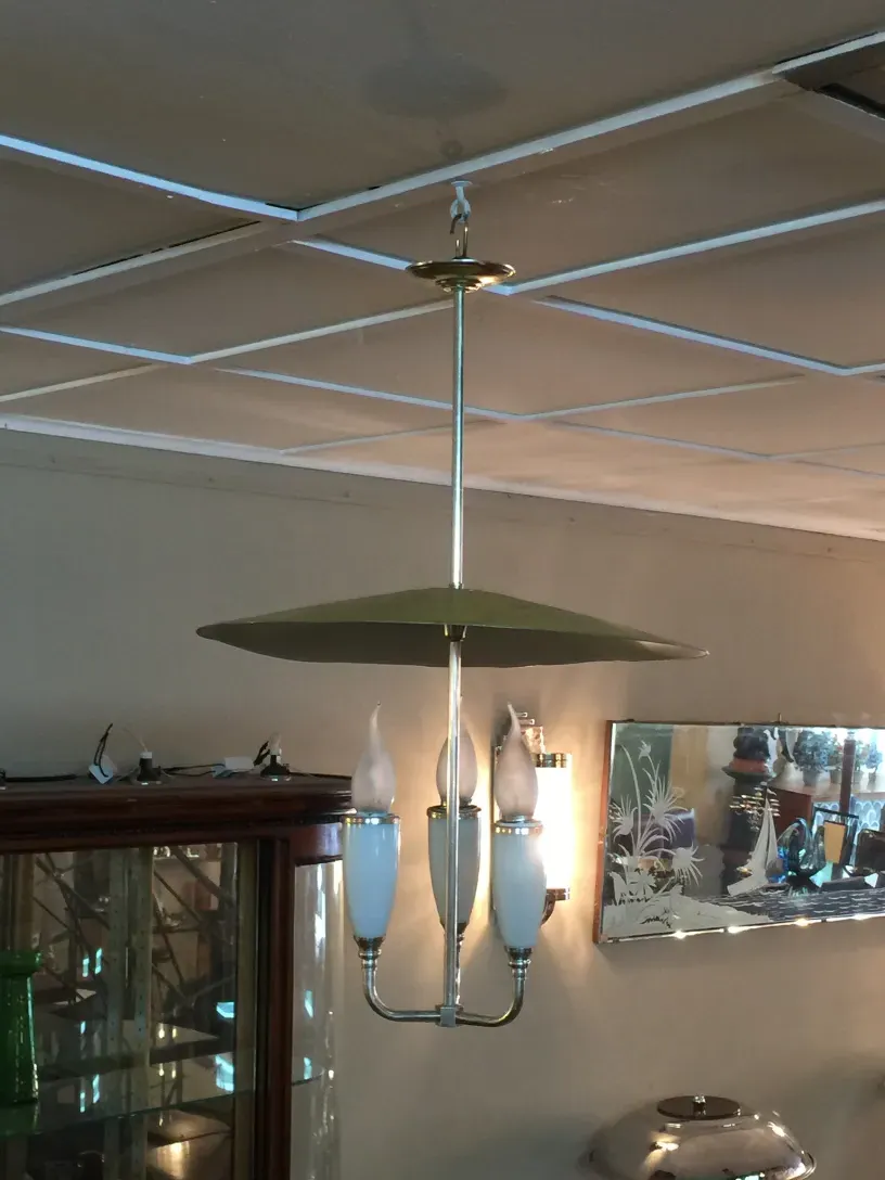 Antique hanging lamp with elegant and decorative design in a classic setting.