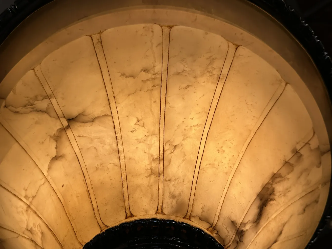 antique hanging lamp with elegant design in soft tones