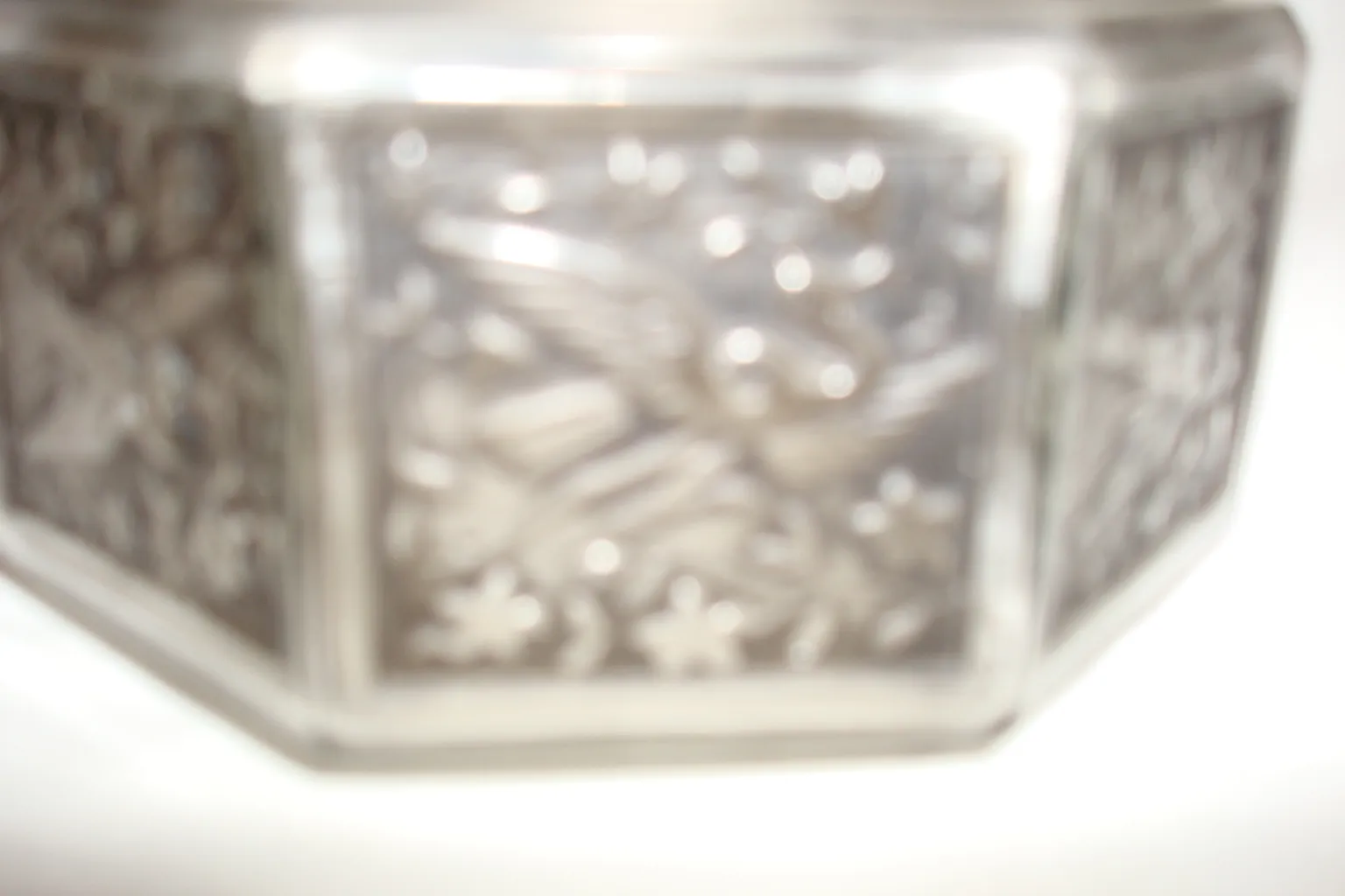 antique decorative box with reliefs and visual details