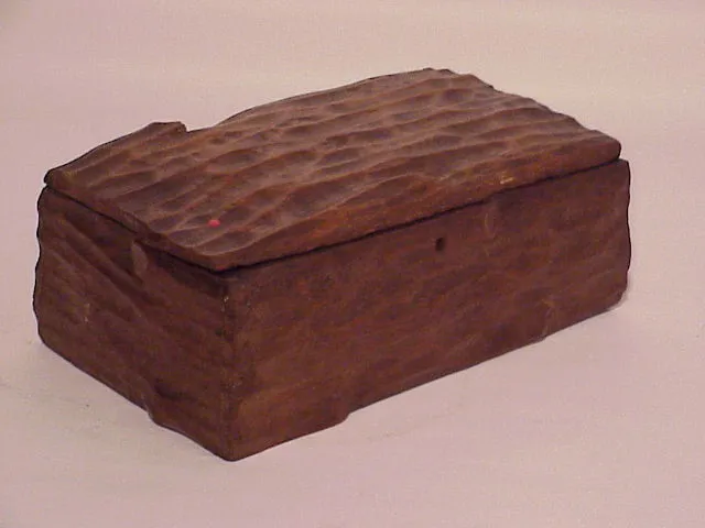 Antique box with rustic texture and uneven surface