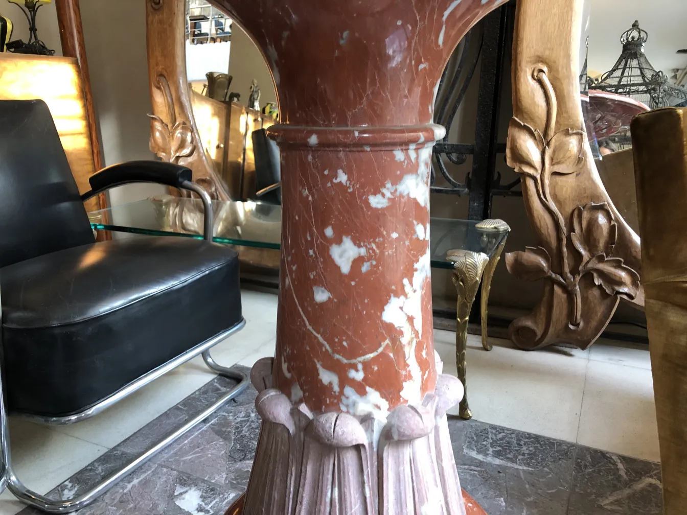 Antique Art Nouveau fountain with decorative details