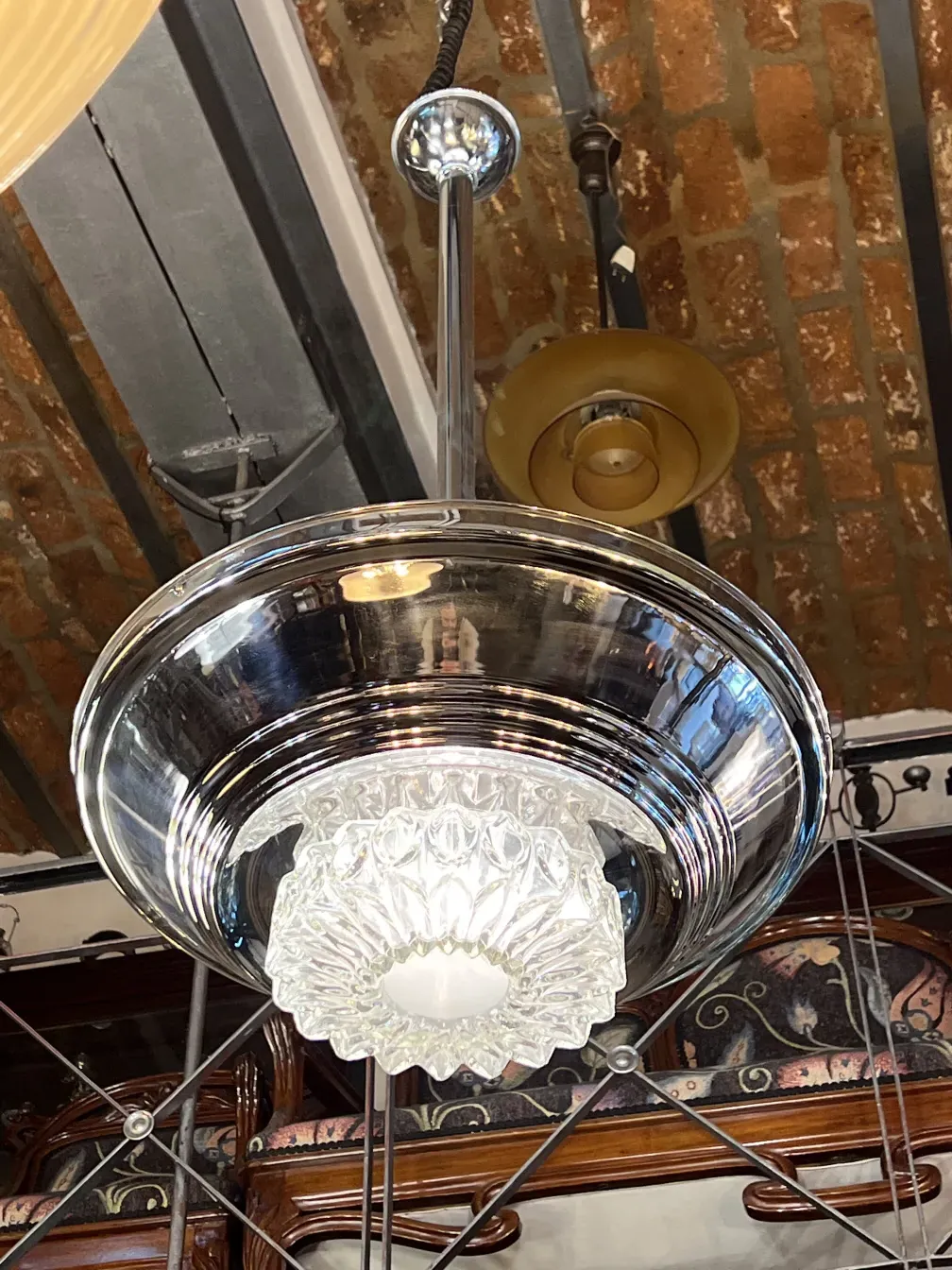 Antique hanging lamps with classic design in a cozy setting.