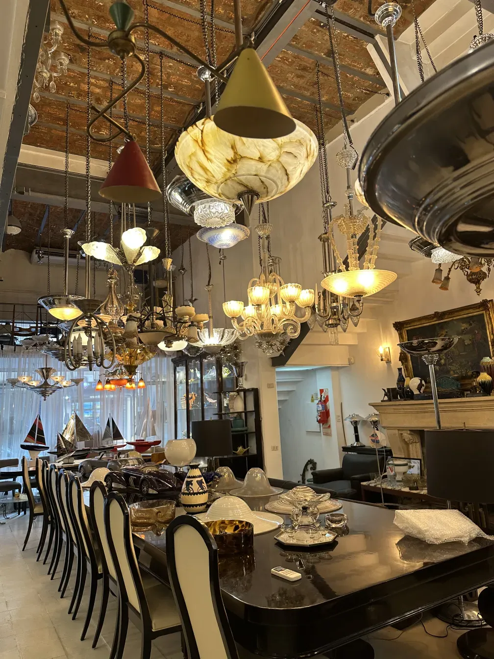 two antique hanging lamps in an elegant setting