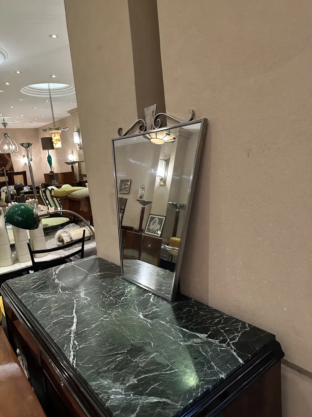 antique dresser mirror with decorative edges