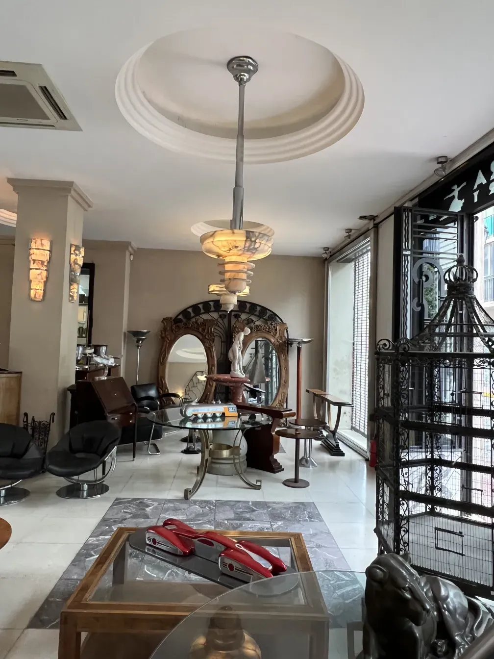 Decorative antique mirror in an elegant setting