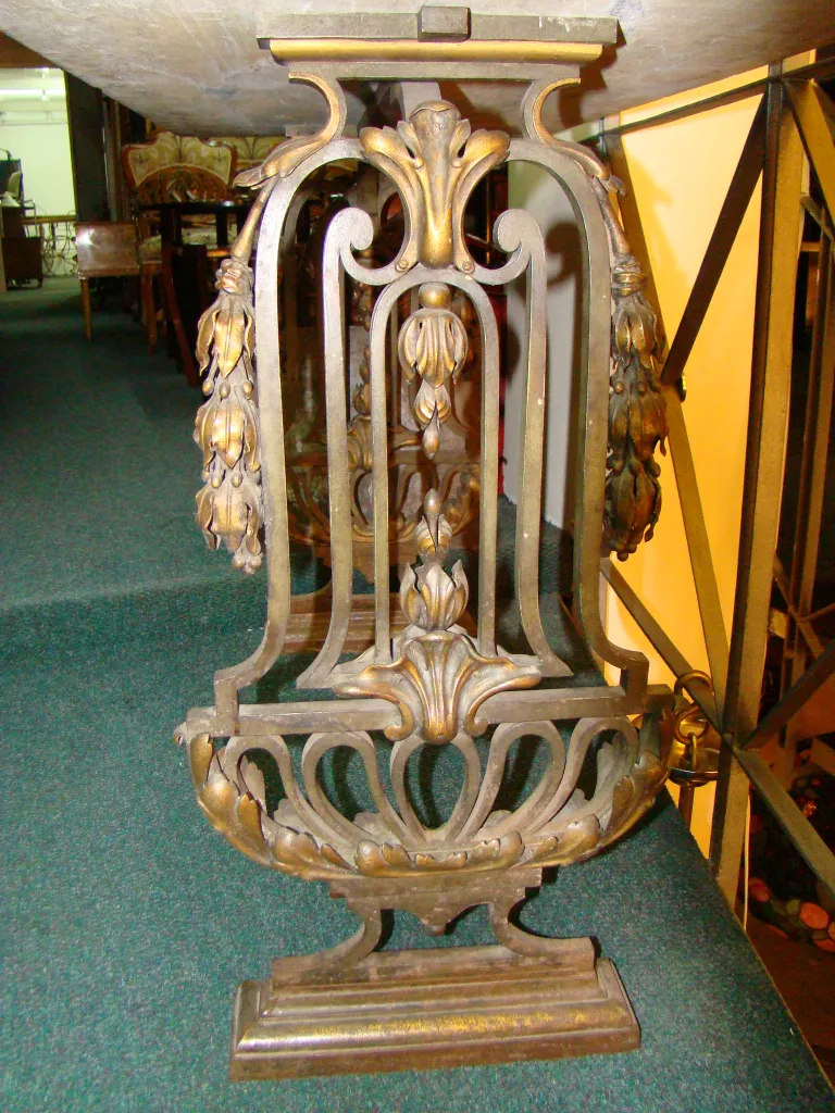 antique decorative console with elegant floral design