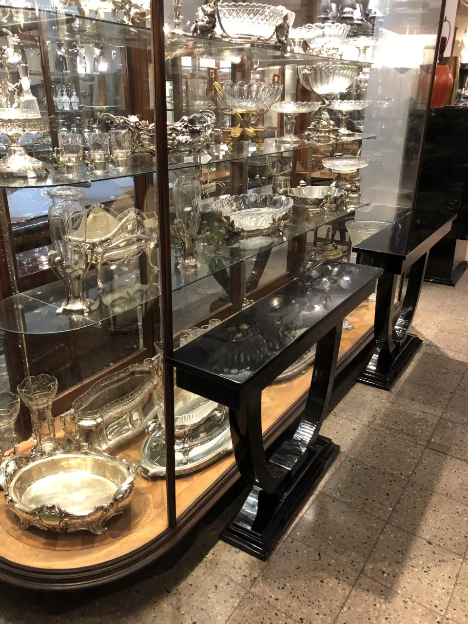 elegant antique console with decorative details in classic setting