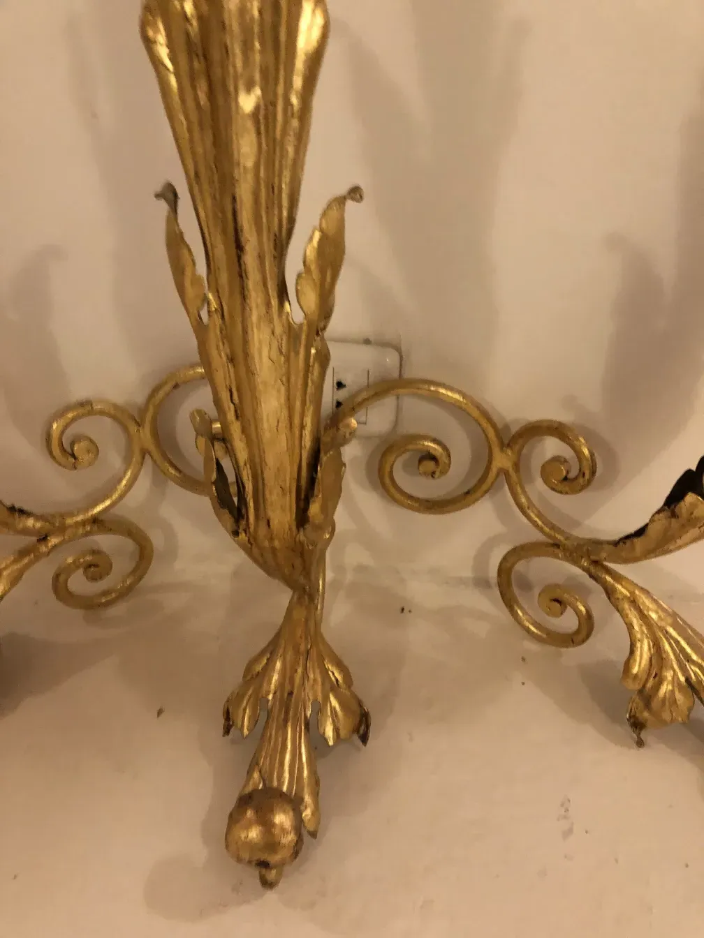 antique console with decorative gold details