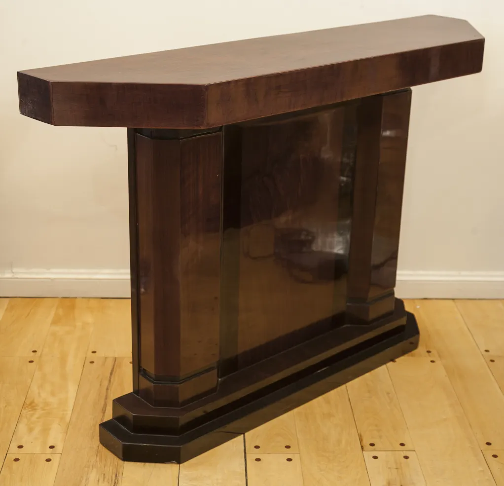 Antique console table with a rectangular shape