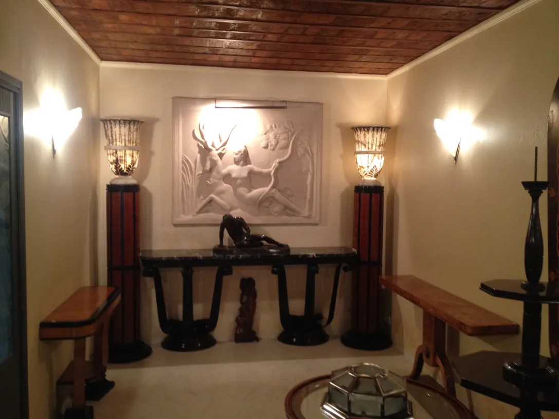 antique console in elegant settings