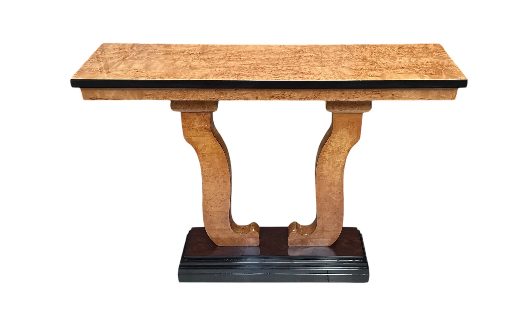 front view of elegant antique 2 consoles