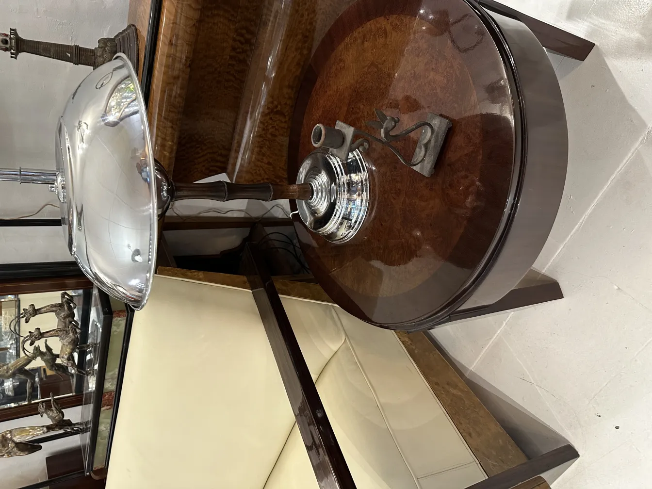 Antique candelabra with shine and elegant details in a classic setting.