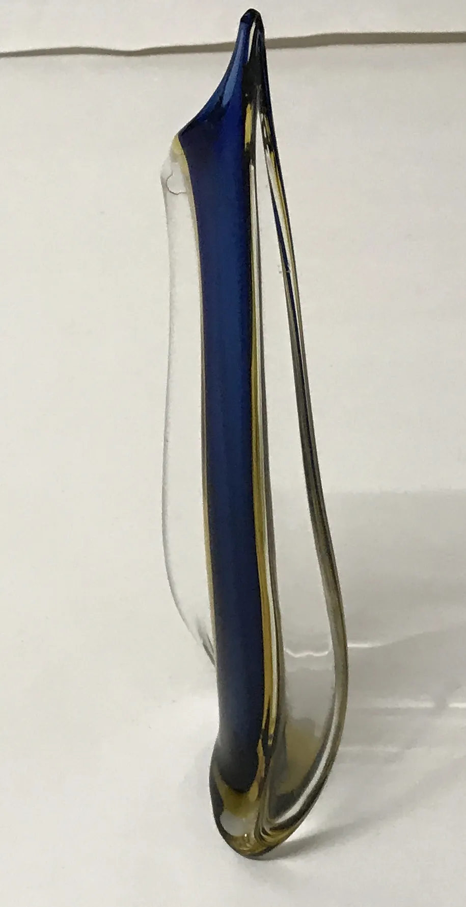 antique murano vase with elegant design in blue color