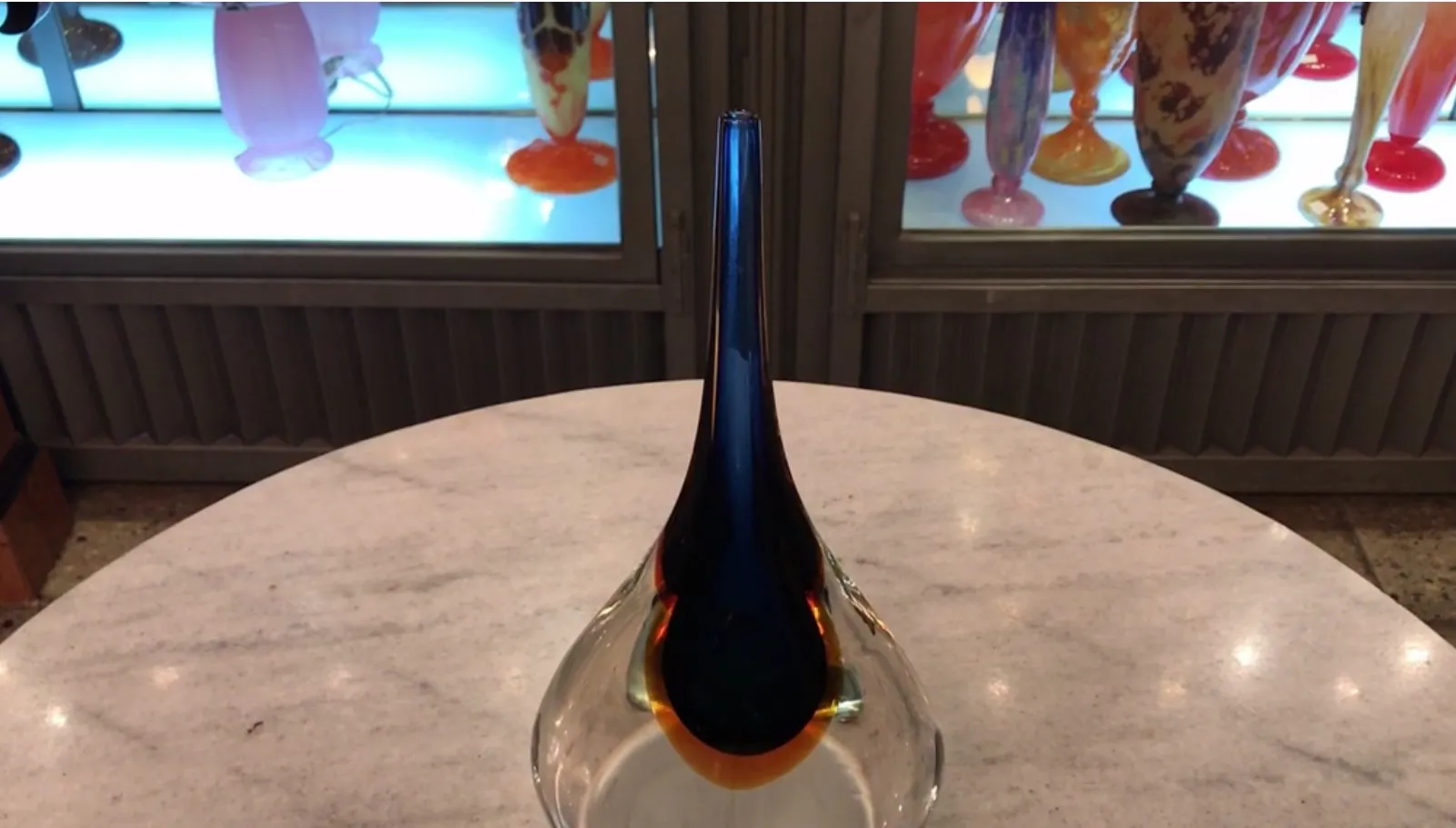 antique murano vase with vibrant colors and elegant shapes