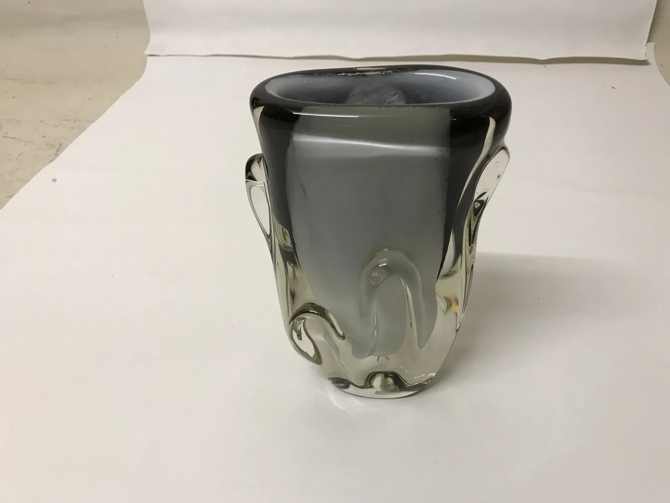 antique murano vase, elegant design, curved shape