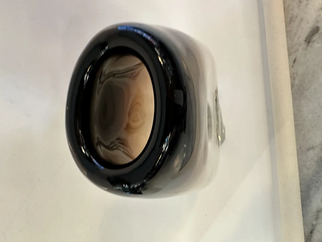 Antique Murano vase with decorative dark tones