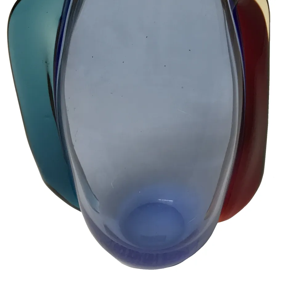 antique murano vase with vibrant colors in an elegant setting